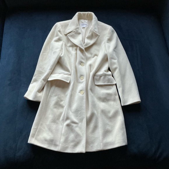 Calvin Klein Cream Pea Coat - Picture 1 of 6